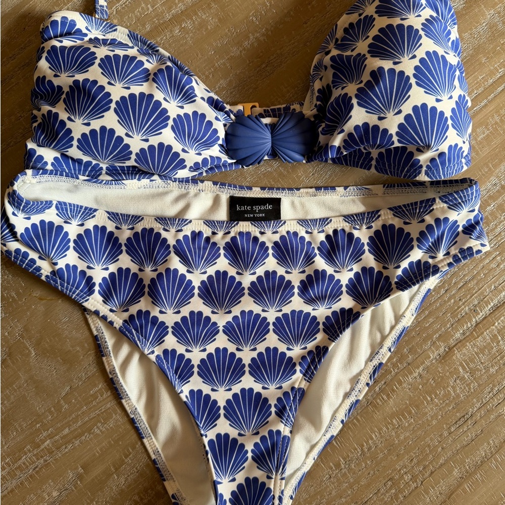 Kate Spade Navy Shell Pattern Bikini